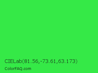 CIELab 81.56,-73.61,63.173 Color Image