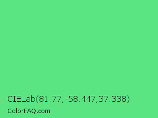 CIELab 81.77,-58.447,37.338 Color Image