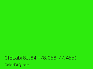 CIELab 81.84,-78.058,77.455 Color Image