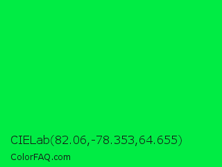 CIELab 82.06,-78.353,64.655 Color Image