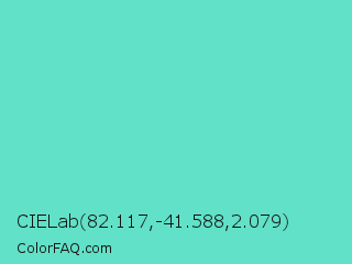 CIELab 82.117,-41.588,2.079 Color Image