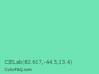 CIELab 82.617,-44.5,13.4 Color Image