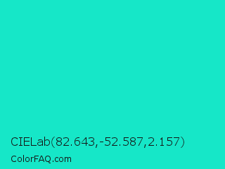 CIELab 82.643,-52.587,2.157 Color Image