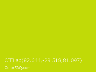 CIELab 82.644,-29.518,81.097 Color Image
