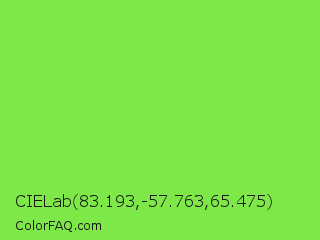 CIELab 83.193,-57.763,65.475 Color Image