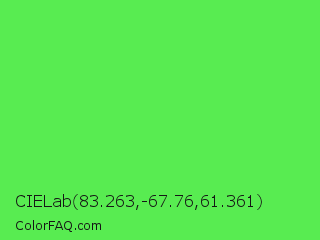 CIELab 83.263,-67.76,61.361 Color Image