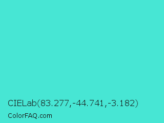 CIELab 83.277,-44.741,-3.182 Color Image