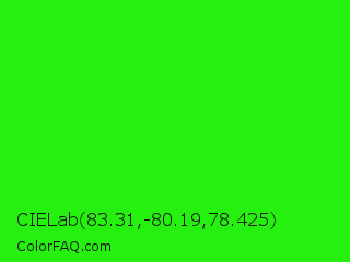 CIELab 83.31,-80.19,78.425 Color Image