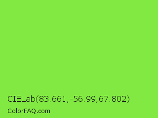 CIELab 83.661,-56.99,67.802 Color Image