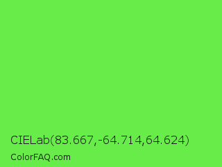 CIELab 83.667,-64.714,64.624 Color Image