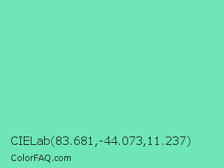 CIELab 83.681,-44.073,11.237 Color Image
