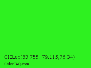 CIELab 83.755,-79.115,76.34 Color Image