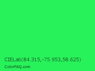 CIELab 84.315,-75.953,58.625 Color Image