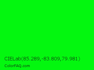 CIELab 85.289,-83.809,79.981 Color Image