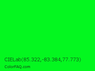 CIELab 85.322,-83.384,77.773 Color Image