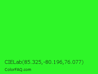 CIELab 85.325,-80.196,76.077 Color Image