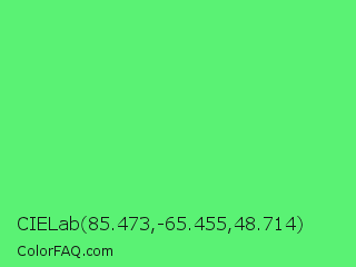 CIELab 85.473,-65.455,48.714 Color Image