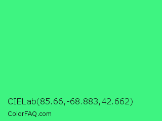 CIELab 85.66,-68.883,42.662 Color Image