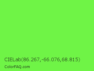 CIELab 86.267,-66.076,68.815 Color Image
