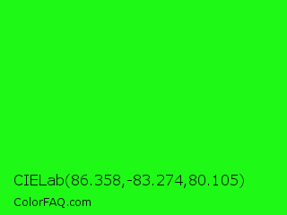 CIELab 86.358,-83.274,80.105 Color Image