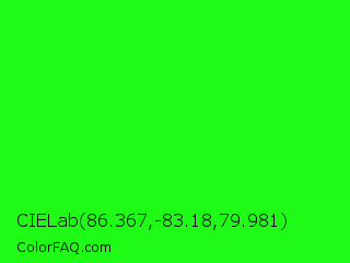 CIELab 86.367,-83.18,79.981 Color Image