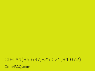 CIELab 86.637,-25.021,84.072 Color Image
