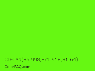 CIELab 86.998,-71.918,81.64 Color Image