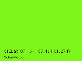 CIELab 87.464,-65.414,81.274 Color Image