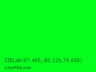 CIELab 87.495,-85.129,79.656 Color Image