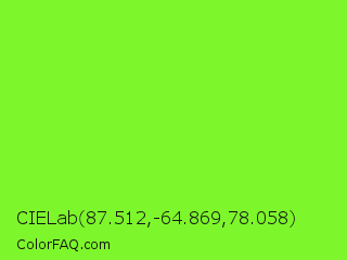 CIELab 87.512,-64.869,78.058 Color Image