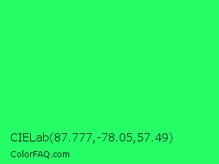 CIELab 87.777,-78.05,57.49 Color Image