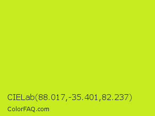 CIELab 88.017,-35.401,82.237 Color Image