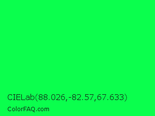 CIELab 88.026,-82.57,67.633 Color Image