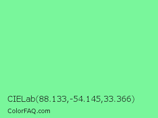 CIELab 88.133,-54.145,33.366 Color Image
