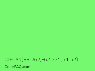 CIELab 88.262,-62.771,54.52 Color Image