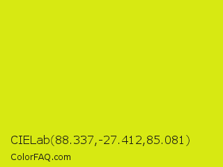 CIELab 88.337,-27.412,85.081 Color Image