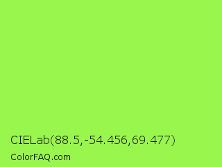 CIELab 88.5,-54.456,69.477 Color Image