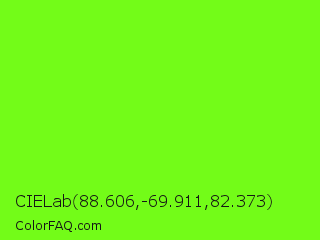 CIELab 88.606,-69.911,82.373 Color Image