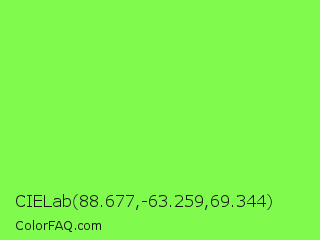 CIELab 88.677,-63.259,69.344 Color Image