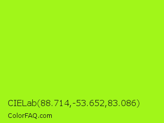CIELab 88.714,-53.652,83.086 Color Image