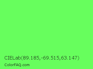 CIELab 89.185,-69.515,63.147 Color Image