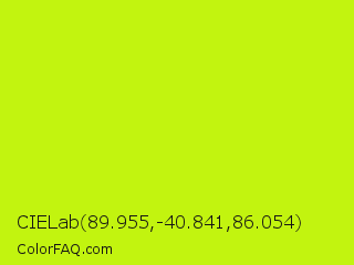 CIELab 89.955,-40.841,86.054 Color Image