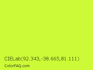 CIELab 92.343,-38.665,81.111 Color Image
