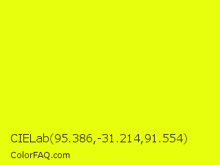 CIELab 95.386,-31.214,91.554 Color Image