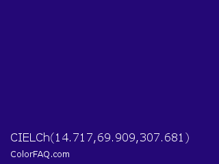 CIELCh 14.717,69.909,307.681 Color Image