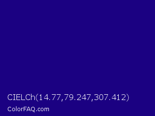 CIELCh 14.77,79.247,307.412 Color Image