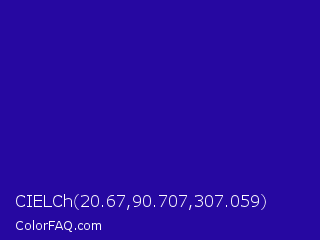 CIELCh 20.67,90.707,307.059 Color Image