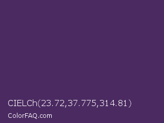 CIELCh 23.72,37.775,314.81 Color Image