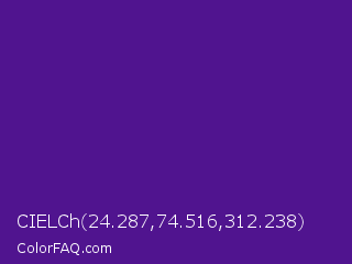 CIELCh 24.287,74.516,312.238 Color Image