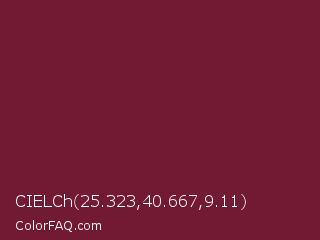 CIELCh 25.323,40.667,9.11 Color Image